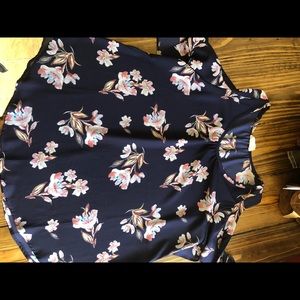 Small floral cold shoulder top
